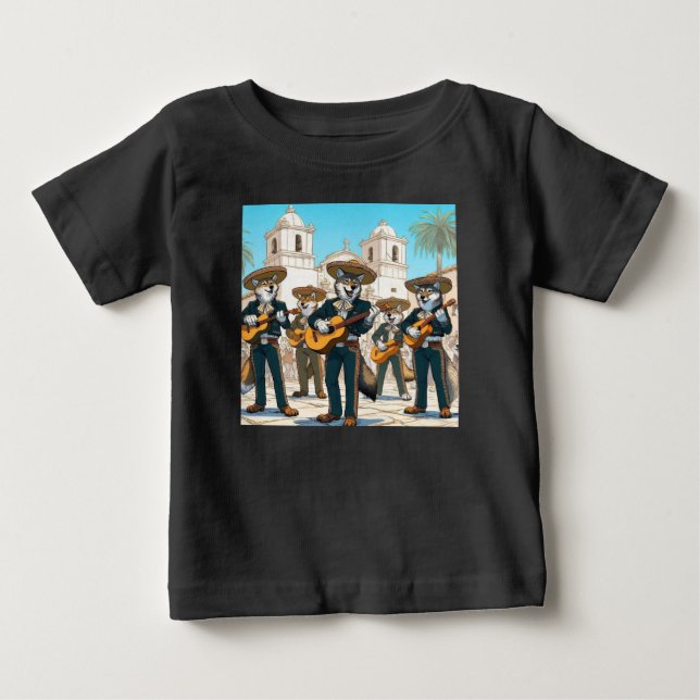 T-shirt Pour Bébé Los Coyotes Mariachi  (Devant)