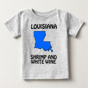 T-shirt Pour Bébé Louisiane - Crevettes et Vin Blanc