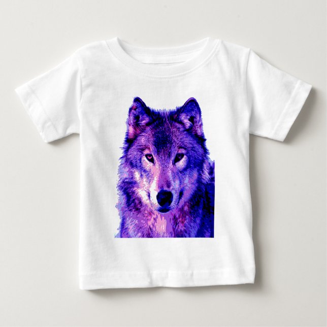 T-shirt Pour Bébé Loup (Devant)