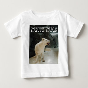 T-shirt Pour Bébé Loup blanc