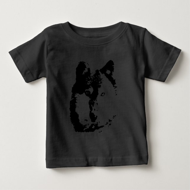 T-shirt Pour Bébé Loup d'art pop (Devant)