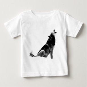 T-shirt Pour Bébé Loup de Howling blanc noir