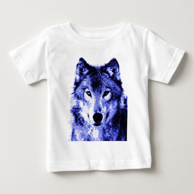 T-shirt Pour Bébé Loup de nuit (Devant)