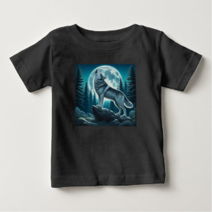 T-shirt Pour Bébé Loup hurlant