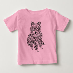 T-shirt Pour Bébé Loup inspiré avec Dreamcatcher