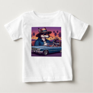 T-shirt Pour Bébé Loup Lowrider Wolfy