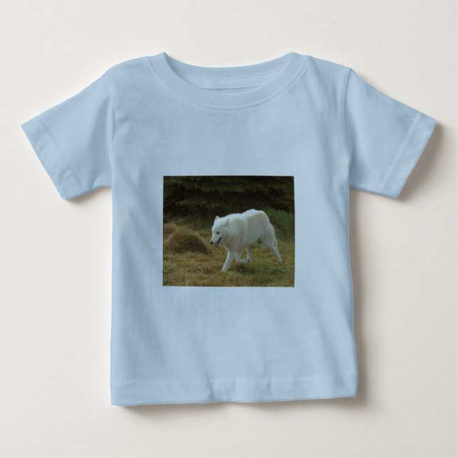 T-shirt Pour Bébé Loup polaire (Devant)