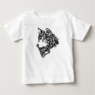 T-shirt Pour Bébé Loup tribal