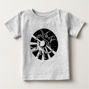 T-shirt Pour Bébé Loups du soleil et de la lune