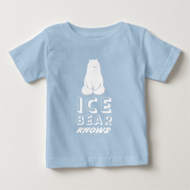 T-shirt Pour Bébé L'Ours De Glace Connaît (Devant)