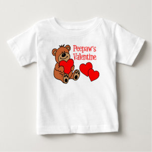 T-shirt Pour Bébé L'ours de Saint Valentin de Peepaw
