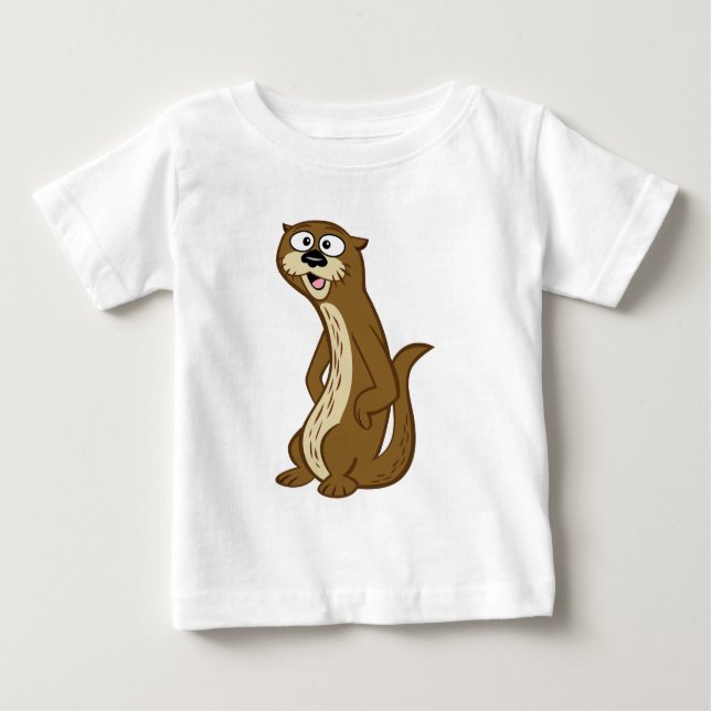 T-shirt Pour Bébé Loutre de Rick | Reggie de garde forestière (Devant)