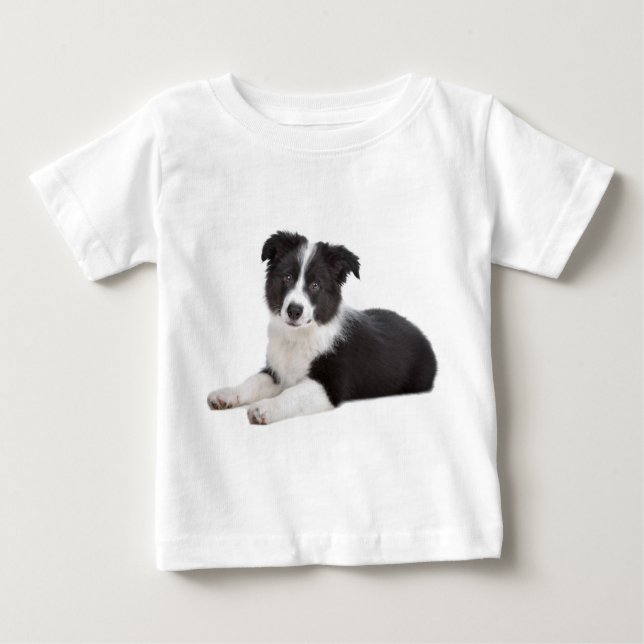 T-shirt Pour Bébé Love Border Collie Puppy Dog Toddler Tee Shirt (Devant)