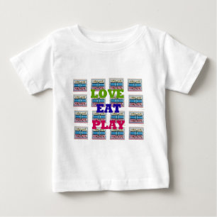 T-shirt Pour Bébé Love Eat Play Hakuna Matata Art Print