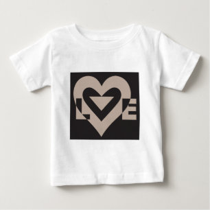T-shirt Pour Bébé Love Grey sur Black