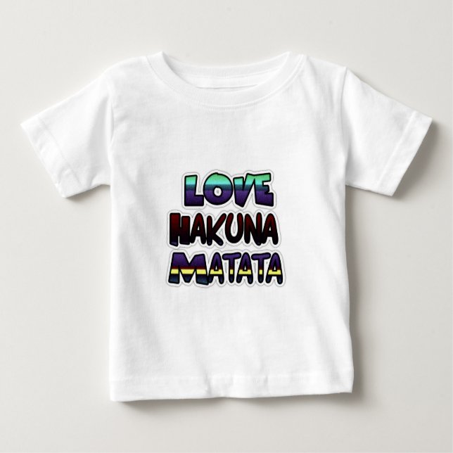 T-shirt Pour Bébé Love Hakuna Matata Cadfts (Devant)
