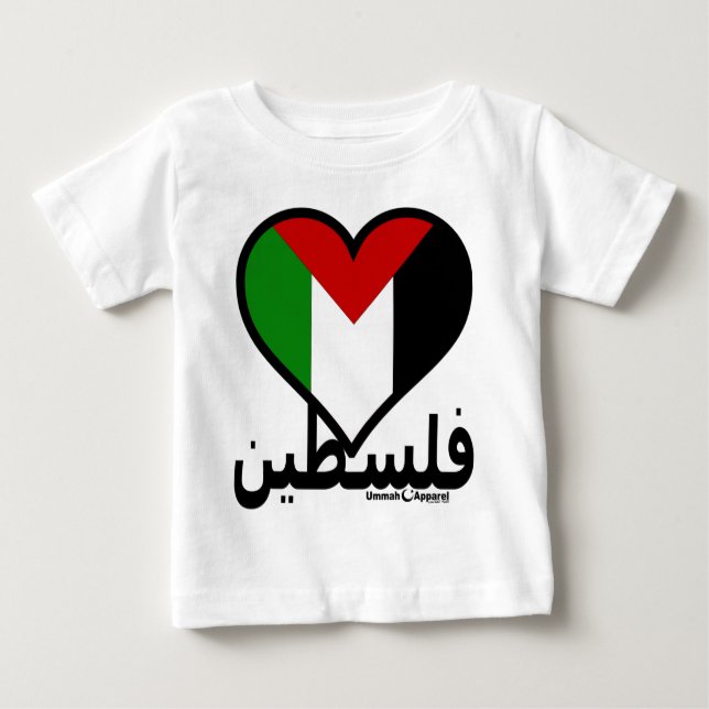 T-shirt Pour Bébé Love Palestine (Devant)