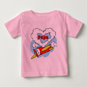 T-shirt Pour Bébé Love Papa Kids Avion
