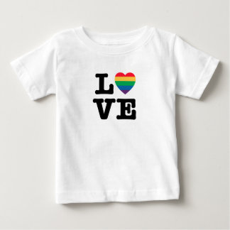T-shirt Pour Bébé Love Rainbow Heart Word