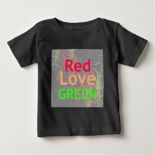 T-SHIRT POUR BÉBÉ LOVE RED GOLDEN VERT