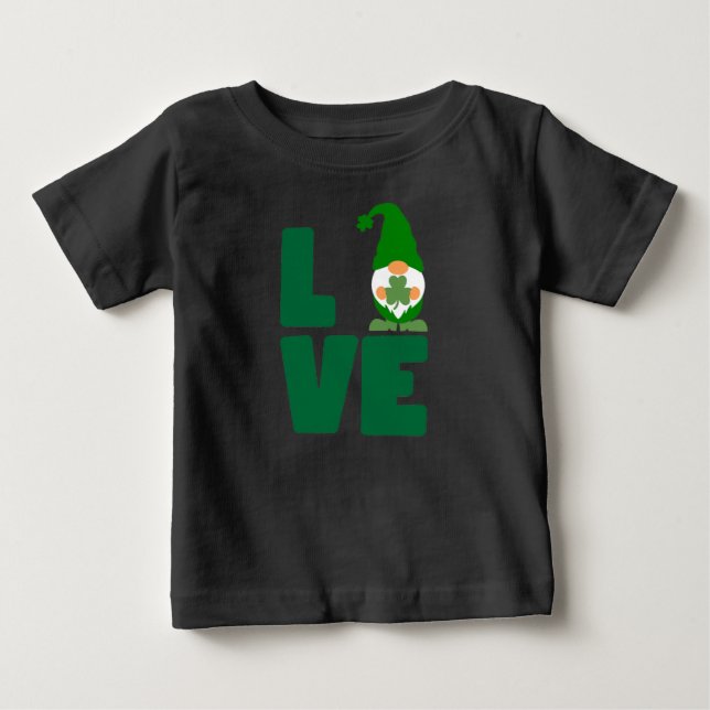 T-shirt Pour Bébé Love Shamrock - St. Patrick’s Day Luck (Devant)