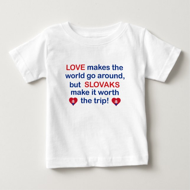 T-shirt Pour Bébé Love Slovaks (Devant)