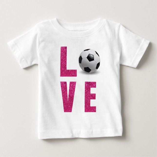 T-shirt Pour Bébé Love Soccer (Devant)