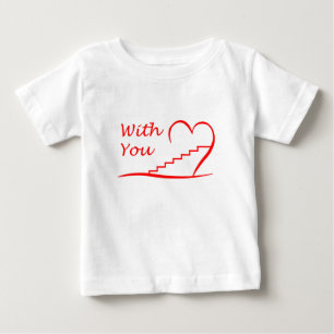 T-shirt Pour Bébé Love You, avec toi, les escaliers