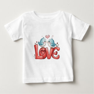 T-shirt Pour Bébé Lovebirds A Little Love Two Hearts, One Song Love