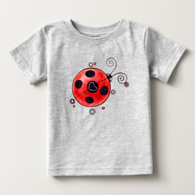 T-shirt Pour Bébé Lovebug Creeper (Devant)