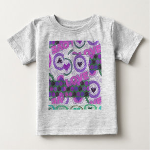 T-shirt Pour Bébé Lovely Love Heart Motif Art Imprimer