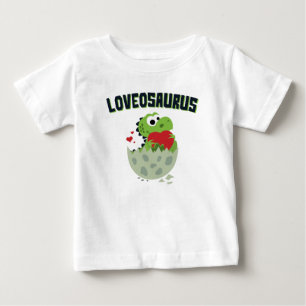 T-shirt Pour Bébé Loveosaurus Saint Valentin Dinosaur Dino Cute