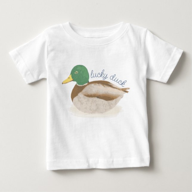 T-shirt Pour Bébé Lucky Duck Futur Chasseur de canard Bébé Anniversa (Devant)