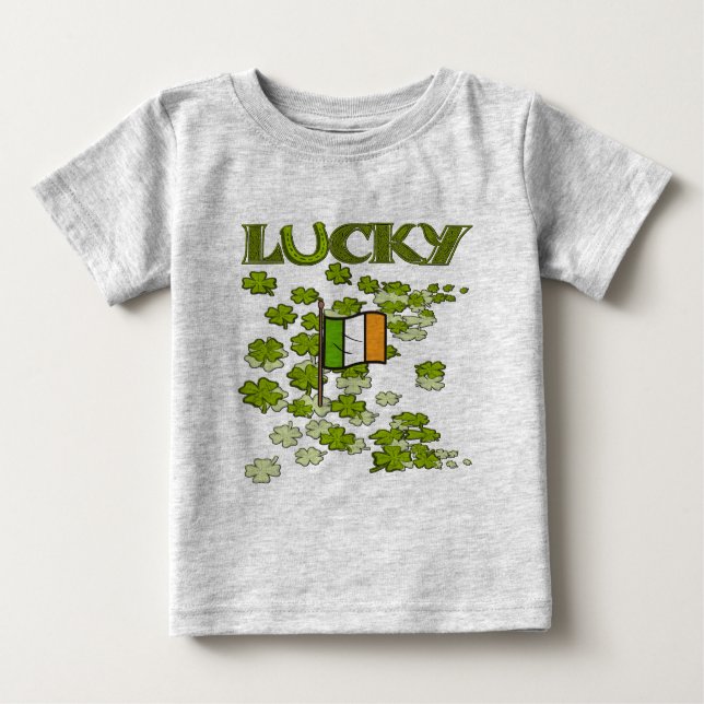 T-shirt Pour Bébé Lucky Flag (Devant)