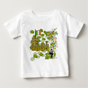 T-shirt Pour Bébé Lucky Leprechaun et son château irlandais