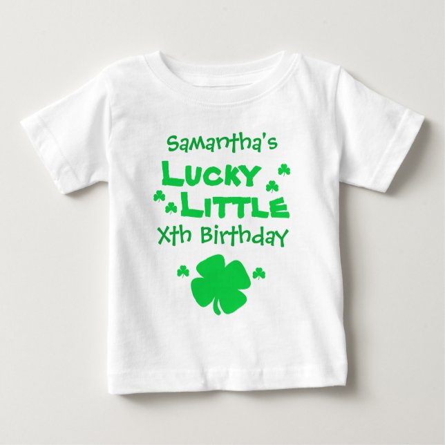 T-shirt Pour Bébé Lucky Little Birthday (Devant)