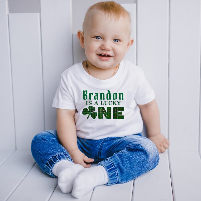 T-shirt Pour Bébé Lucky Little Shamrock 1er anniversaire (Créateur téléchargé)