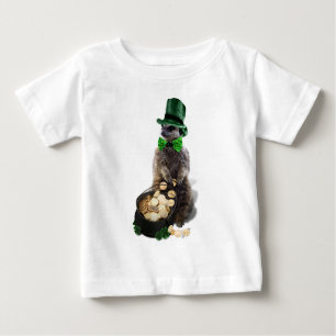 T-shirt Pour Bébé Lucky Meerkat avec Pot Of Gold St. Patrick's Day