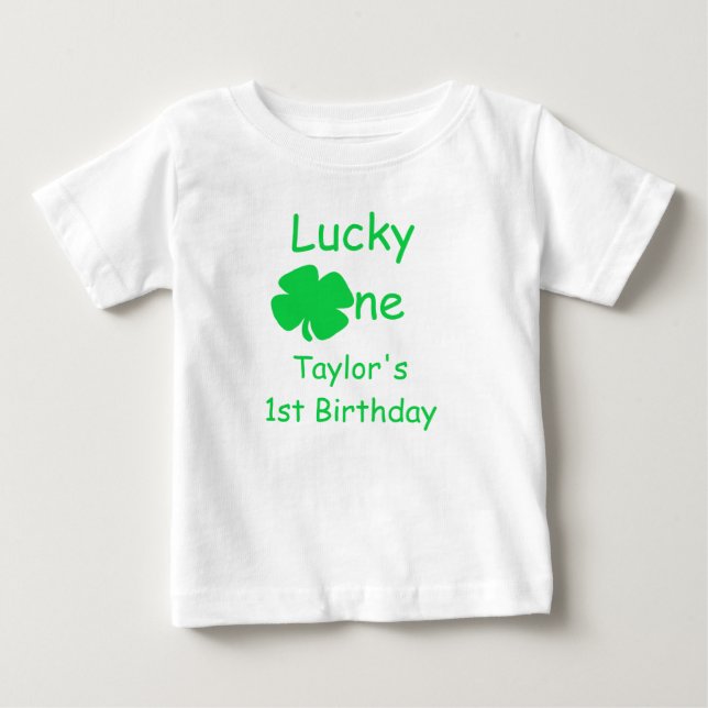 T-shirt Pour Bébé Lucky One 1er anniversaire (Devant)
