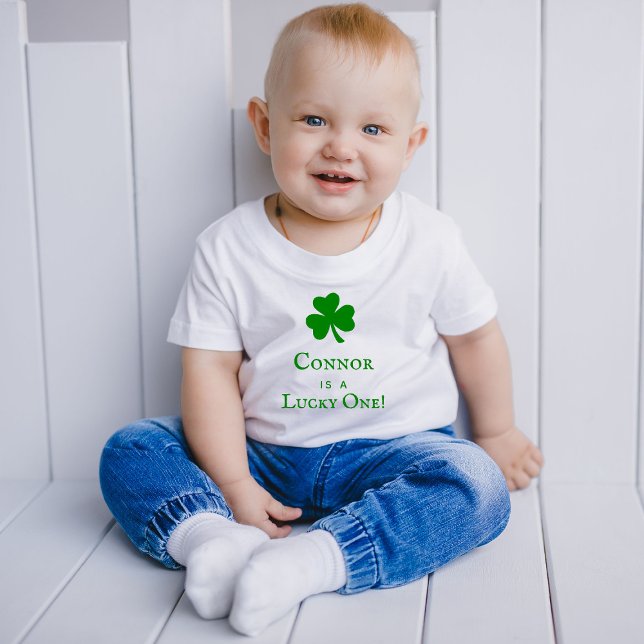 T-shirt Pour Bébé Lucky One ! Saint Patrick 1er anniversaire (Créateur téléchargé)