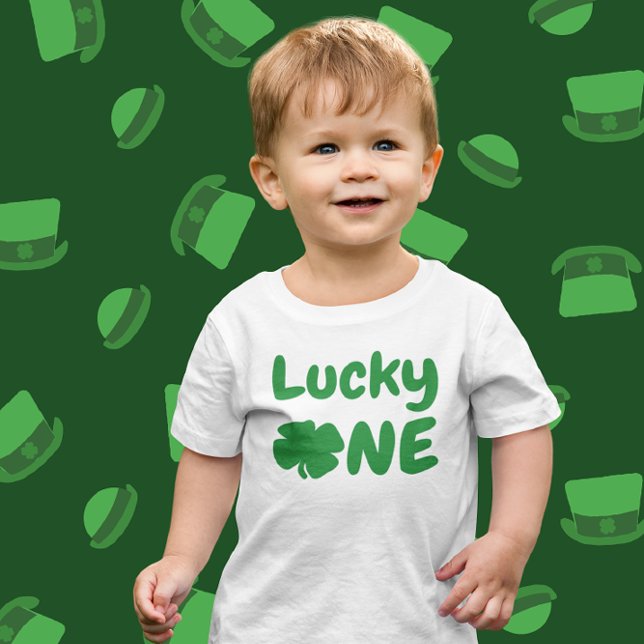 T-shirt Pour Bébé Lucky One St Patrick's Day 1er anniversaire (Créateur téléchargé)