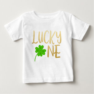 T-shirt Pour Bébé Lucky One St. Patricks Day Gold Shamrock Anniversa