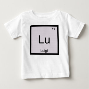 T-shirt Pour Bébé Luigi Nom Chimie Élément Tableau périodique