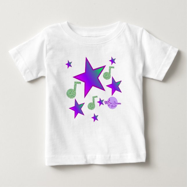 T-shirt Pour Bébé Lullabe étoile Clé Lime Vert Baby Romper (Devant)