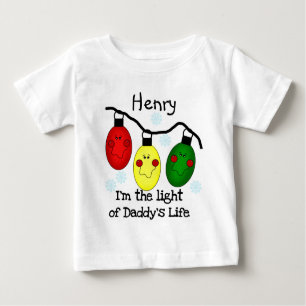 T-shirt Pour Bébé Lumière de la vie de papa papa papa Noël personnal