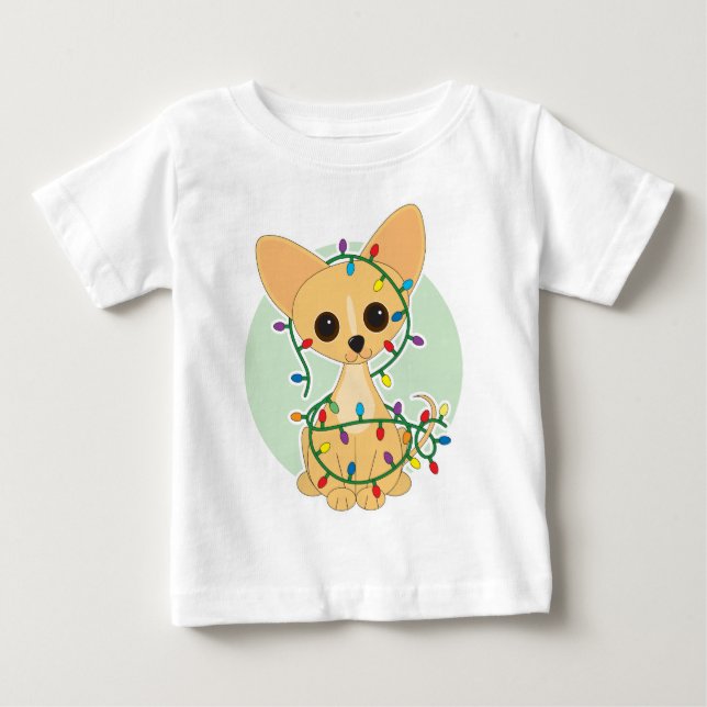 T-shirt Pour Bébé Lumières de chiwawa (Devant)