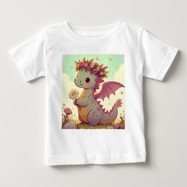 T-shirt Pour Bébé Luminexa (Un dragon plein de poutres solaires) (Devant)