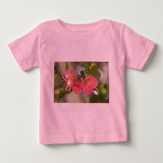 T-shirt Pour Bébé Luminosité de coing rose (Devant)