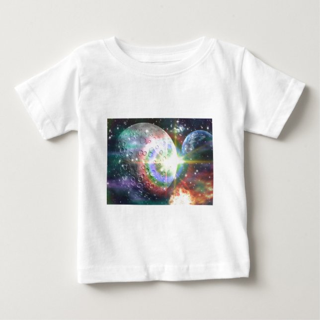 T-shirt Pour Bébé lune arc (Devant)