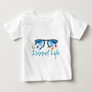 T-shirt Pour Bébé Lunettes de soleil Island Life